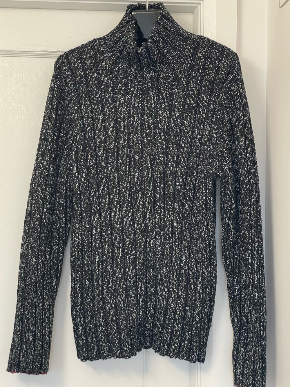 Roots Women’s Marled Black & White Turtleneck Sweater